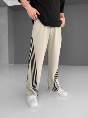 İki İplik Kumaş Şeritli Alt Esofman - Gri