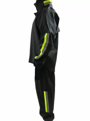 Motorcu Kurye Su Geçirmez Yağmurluk Takım - Siyah