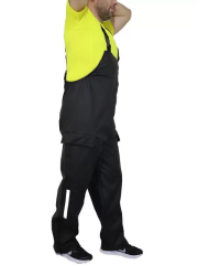 Yağmurluk Takım (Bahçıvan Tipi Askılı Pantolon ve Mont) - Siyah