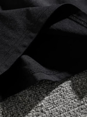 Erkek Dağ Grafikli Tişört, Yaz için Büyük Beden Rahat T-shirt - Siyah