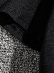 Erkek Dağ Grafikli Tişört, Yaz için Büyük Beden Rahat T-shirt - Siyah