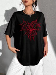 Baskılı Kadın T-shirt - Siyah