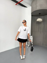 Kısa Kol Baskılı T-shirt - Beyaz