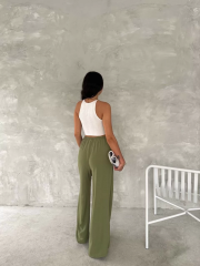 Ayrobin Oversize Kadın Pantalon - Mint Yeşili