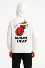 Erkek Kapşonlu Sweatshirt – Oversize Üç İplik Şardonlu Hoodie, “Other Lives” Ön & Arka Baskılı, Kanguru Cepli, Kışlık Rahat Günlük Stil - Beyaz