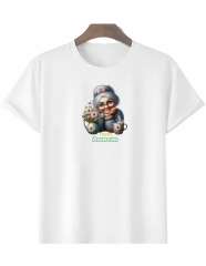 Anneler Gününe Özel Tasarım Canım Annem Baskılı T-shirt - Beyaz