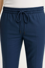 Erkek Keten Pantolon – Cepli, Beli Lastikli ve Bağcıklı, Nefes Alan Rahat Kalıp, Yazlık ve Baharlık Günlük Giyim, Şık & Konforlu Boru Paça Model - Lacivert