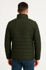 Erkek Bomber Mont Ceket – Su İtici Kumaş, Kapitone Astarlı, Fermuarlı, Kışlık - Haki