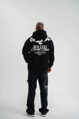 Unisex Uzun Kol Bisiklet Yaka Yıkamalı SweatShirt - Siyah