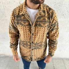 Erkek Polar Fermuarlı Sweatshirt – Kapüşonsuz, Cepli, Yumuşak Dokulu, Oversize Rahat Kalıp, Kışlık Sıcak Tutan Fermuarlı Üst - Sarı