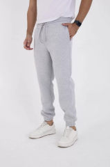 Unisex Kışlık Üç İplik Lastikli Eşofman Pantolon - Gri