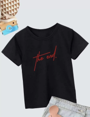 Çocuk Unisex Baskılı T-Shirt - Siyah